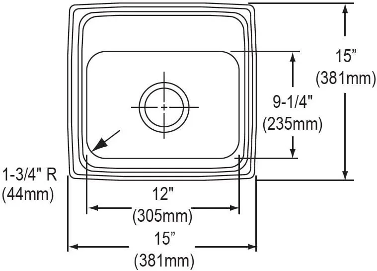 Elkay BPSR152 Sink, Two-Hole, Pacemaker Bright Satin