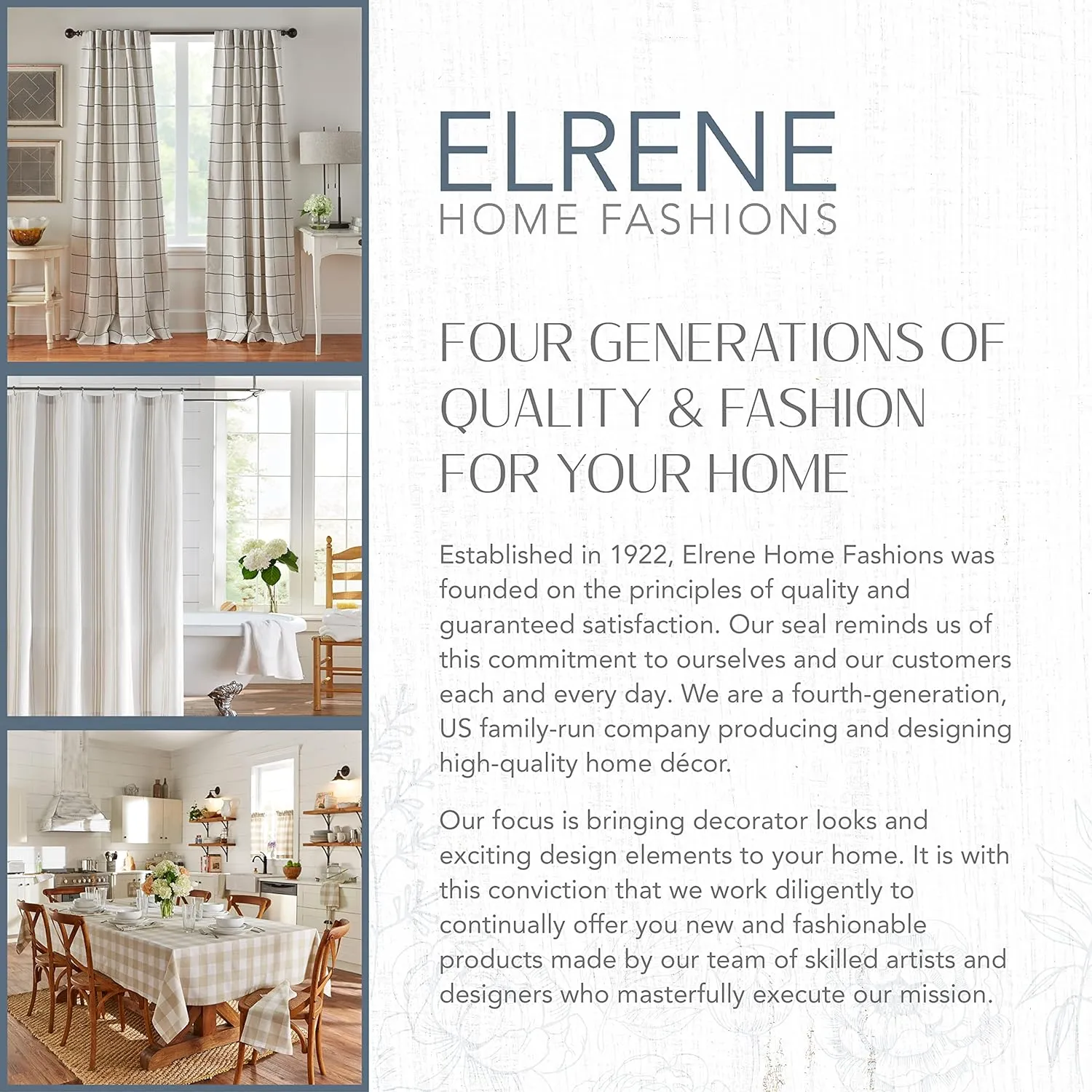 Elrene Home Fashions Everyday Casual Prints Assorted Fabric Decorative Cloth Napkins and Table Accessories, 17"x17", Set of 24, Gray, 24 Count