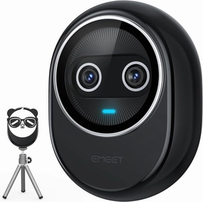 EMEET Piko  Webcam 4K, World's 1st Dual-Camera AI-Powered 4K Webcam, 1/2.55'' Sony Sensor, 3 Mics&3 Sound Modes, Panda Magnetic Privacy Cover, USB C-C&C-A, Ideal for Livestreamers and Content Creators