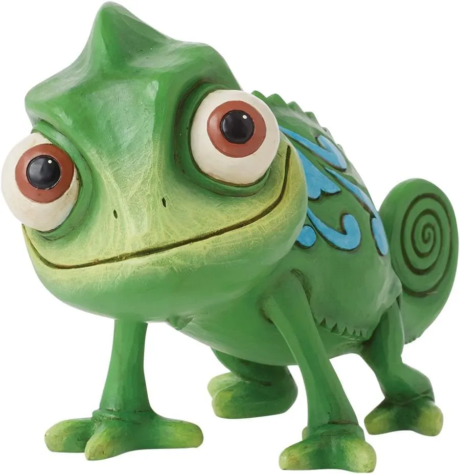 Enesco Disney Traditions Collection by Jim Shore Tangled Pascal The Chameleon Figurine- Stone Resin Hand Painted Crafted Collectible Rapunzel Disney Mini Figurines Home Decor Statue, 3.75 Inch