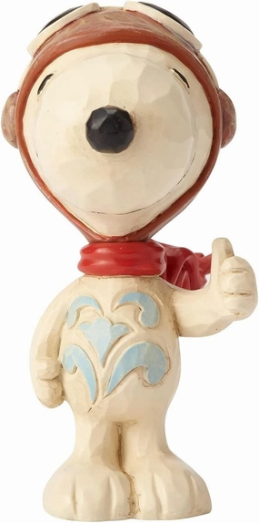 Enesco Jim Shore Peanuts Snoopy Flying Ace Miniature Figurine, 3 Inch, Multicolor
