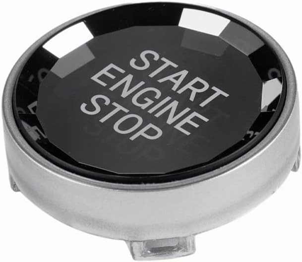 Engine Start Stop Switch Button Replace Cover for BMW 1 3 5 Series E87 E90/E91/E92/E93 E60 X1 E84 X3 E83 X5 E70 X6 E71 Z4 (for E Chassis, Silver)
