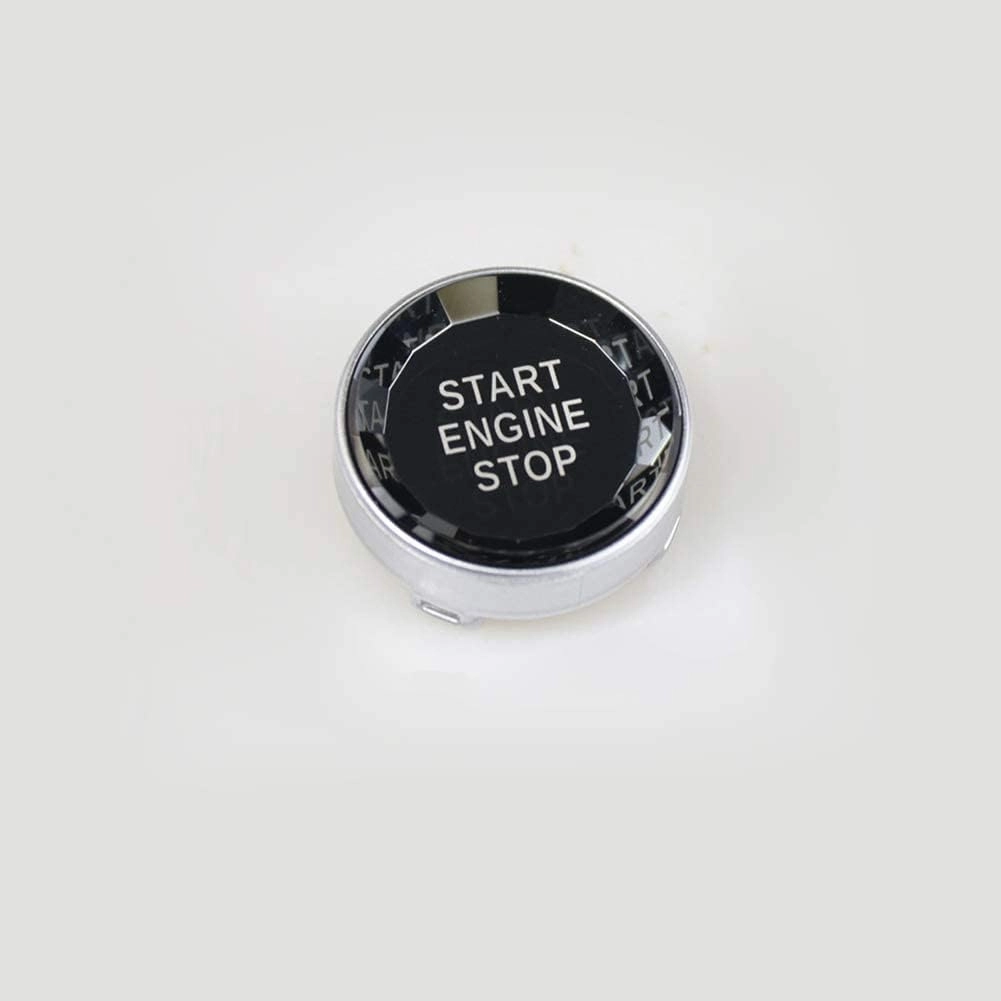 Engine Start Stop Switch Button Replace Cover for BMW 1 3 5 Series E87 E90/E91/E92/E93 E60 X1 E84 X3 E83 X5 E70 X6 E71 Z4 (for E Chassis, Silver)