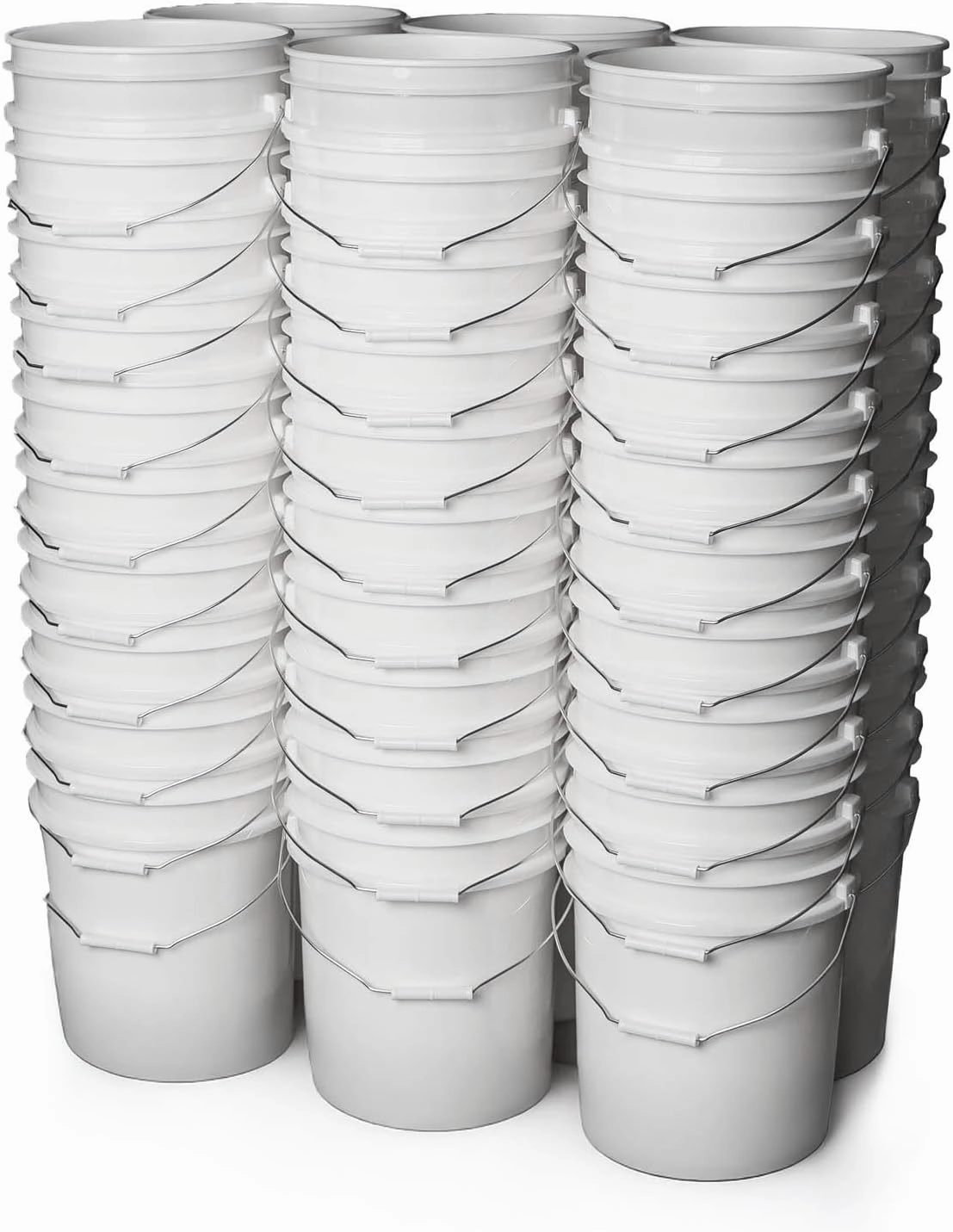 ePackageSupply 5-Gallon Food Grade Plastic Bucket Only | Made in USA | Heavy-Duty 90 Mil HDPE | BPA-Free | Premium Pail | Lid Not Included (White, 60)