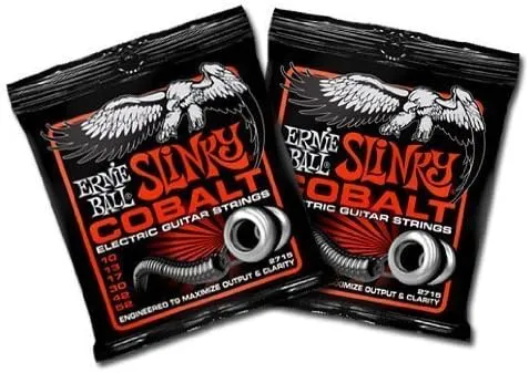 Ernie Ball 2715 Heavy Bottom Slinky Cobalt Electric Guitar Strings 10-52 2 Pack