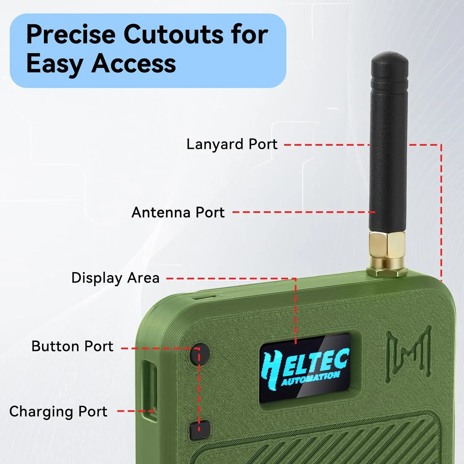 ESP32 LoRa V3 Development Board with 915MHz Antennas   3000mAh Battery   Meshtastic Case, ESP32-S3 SX1262 CP2102 Integrated WiFi Bluetooth OLED Display for Arduino LoRaWAN IOT (N32 Version, Green)