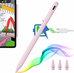 ESR Stylus Pen for iPad 2018-2025, Tilt Sensitivity, Palm Rejection, Compatible with iPad 11th(A16)/10th Generation, iPad Air 11"/13", iPad Pro 11"/12.9"/13", iPad Mini 6/5, Pink