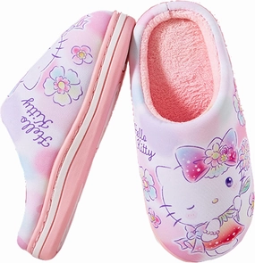 Everyday Delights Hello Kitty Flowers Plush Slippers for Girls Kids Children