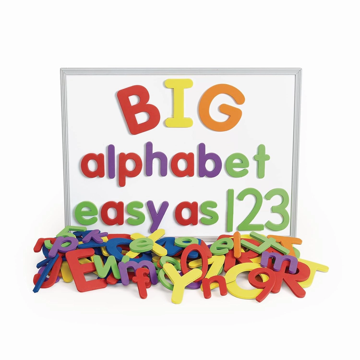 Excellerations Giant Foam Magnetic Letters & Numbers Upper and Lower Case Classroom Set (Pack of 115)