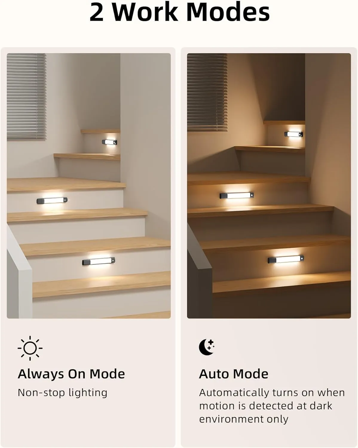 EZVALO Under Cabinet Lighting, 50 LED Rechargeable Under Cabinet Lights Wireless, 3 Color Temps 11.8in Motion Sensor Light Indoor, Dimmer Closet Lights for Kitchen, Cabinet, Bedroom (3 Pcs, Black)
