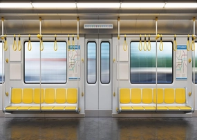 Fabric 7x5ft City Subway Car Backdrop for Photography 3D Metro Cross Section Empty Interior Public Seat Background Birthday Party Decorations Event Banner Kids Adults Portrait Photo Booth Props