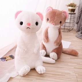 Ferrets Plush Toys, Kawaii Stuffed Animal Doll Pillow 20 '' Birthday Christmas Fiesta Gift (Brown)