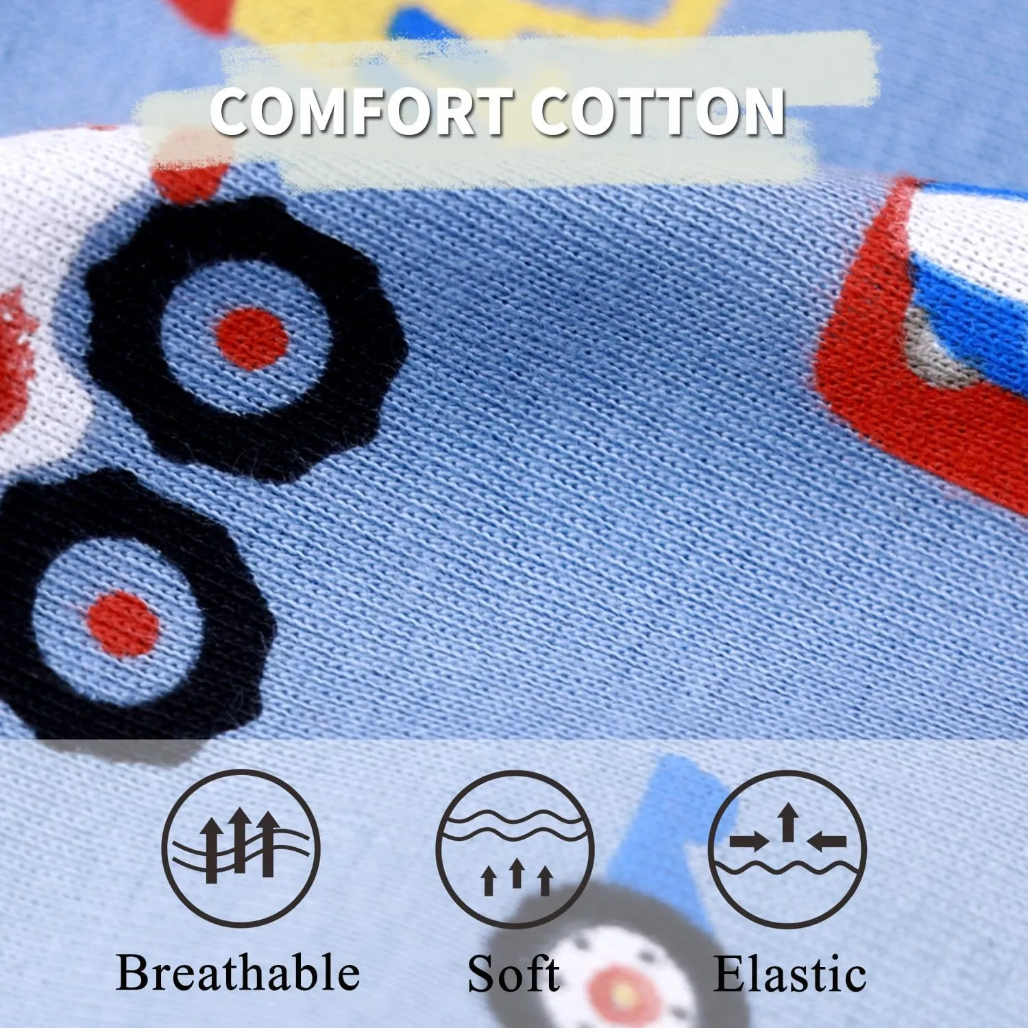 Finihen Boys Soft Cotton Underwear For Toddler Boy Truck Dinosaur Multipacks Briefs Children Undies