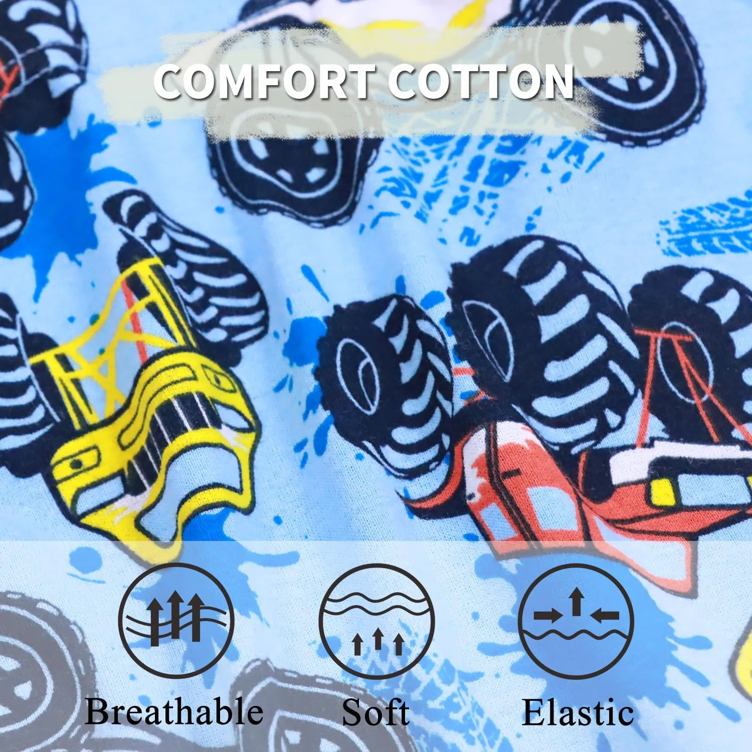 Finihen Boys Soft Cotton Underwear For Toddler Boy Truck Dinosaur Multipacks Briefs Children Undies