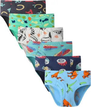 Finihen Boys Soft Cotton Underwear For Toddler Boy Truck Dinosaur Multipacks Briefs Children Undies