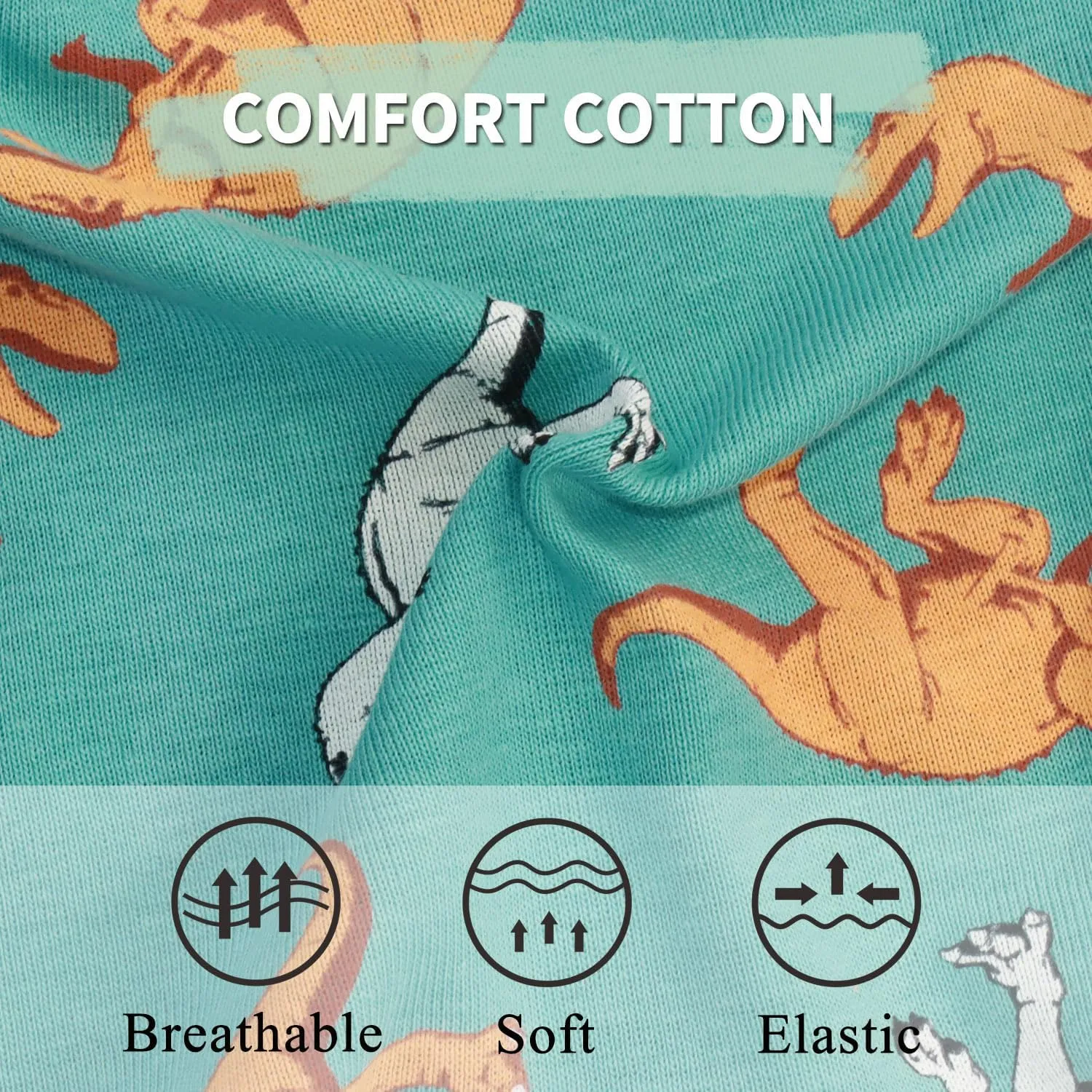 Finihen Boys Soft Cotton Underwear For Toddler Boy Truck Dinosaur Multipacks Briefs Children Undies