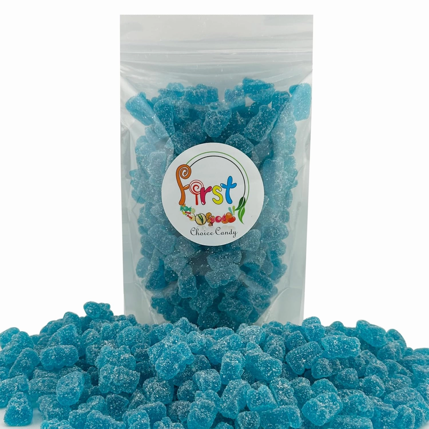 FirstChoiceCandy Fun Sour Gummy Bears (2.2 Pound (Pack of 1), Sour Blue Raspberry)