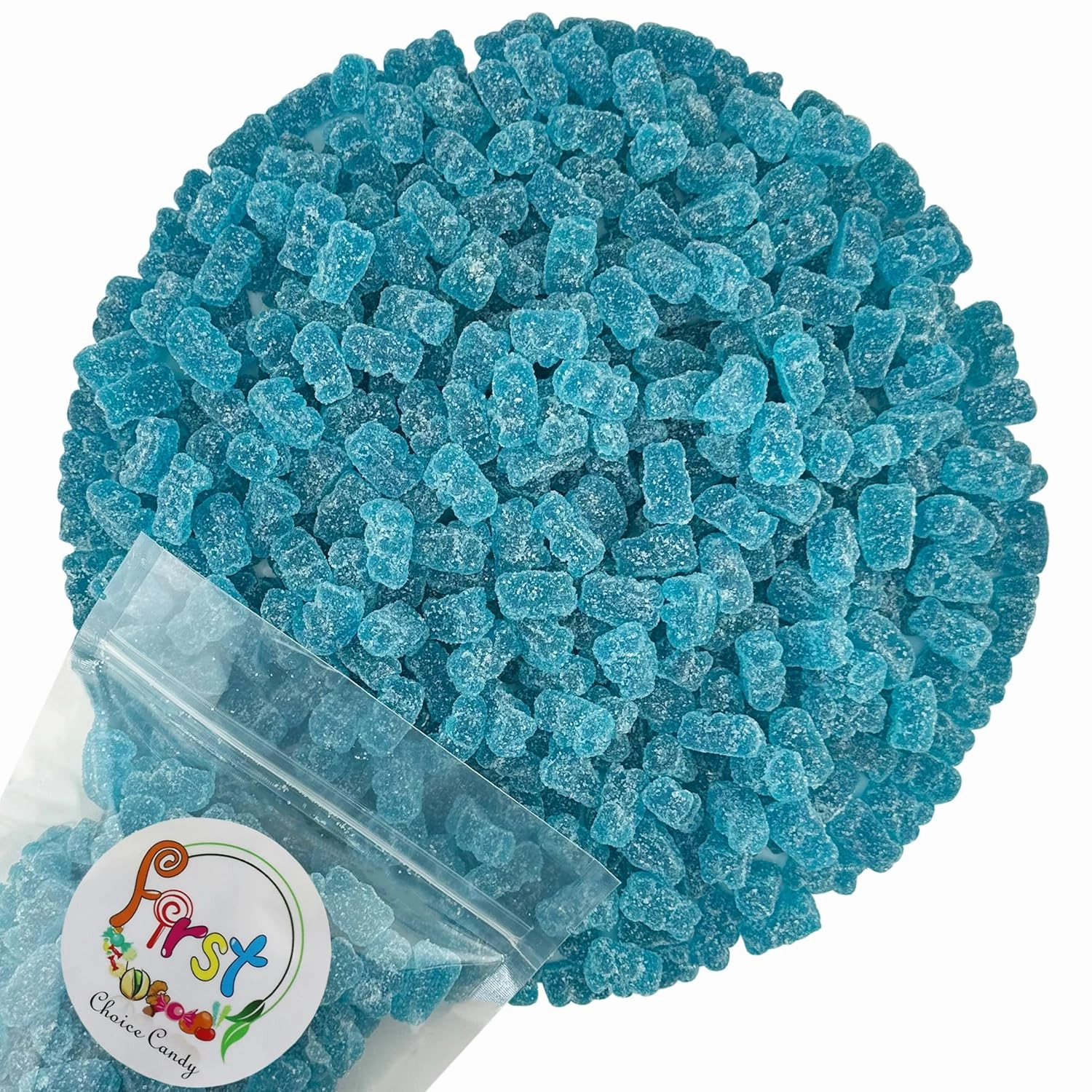 FirstChoiceCandy Fun Sour Gummy Bears (2.2 Pound (Pack of 1), Sour Blue Raspberry)