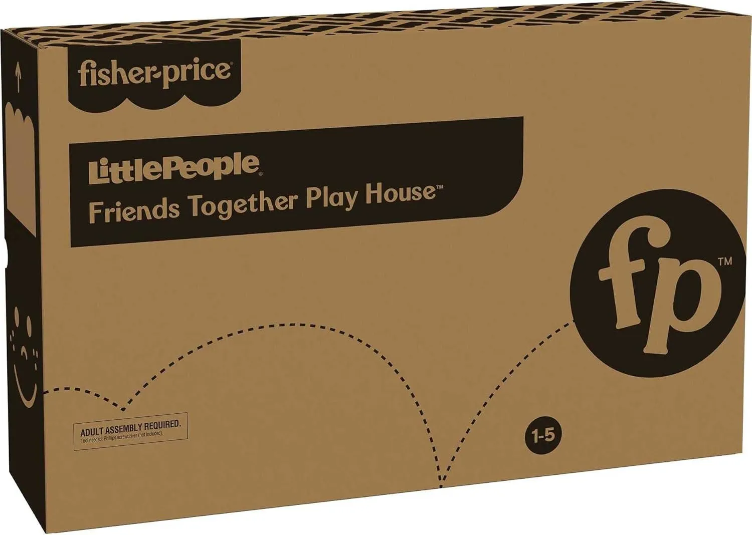 Fisher-Price Little People Toddler Learning Toy Friends Together Play House Set with Smart Stages for Pretend Play Kids Ages 1  Years​