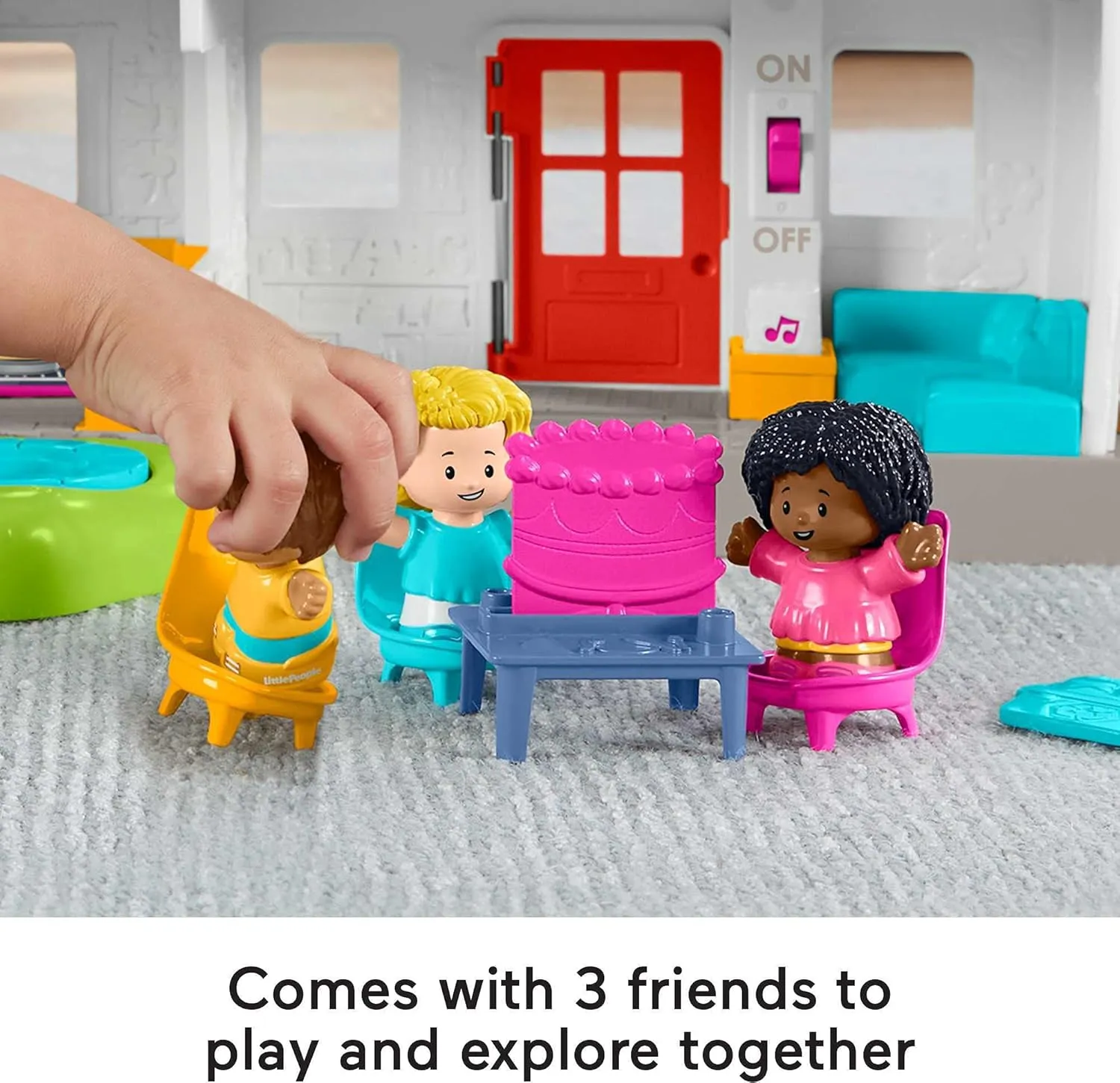 Fisher-Price Little People Toddler Learning Toy Friends Together Play House Set with Smart Stages for Pretend Play Kids Ages 1  Years​