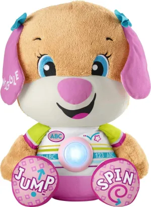 Fisher-Price Toddler Learning Toy Laugh & Learn So Big Sis Plush with Music & Lights for Developmental Play Kids Ages 18  Months