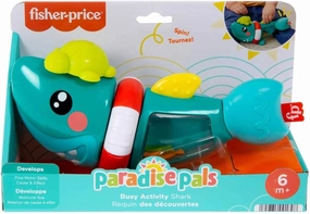 Fisher-Price Paradise Pals Busy Activity Shark, Interactive Toy Multicolor with Fun Sounds for Baby & Toddlers Ages 6  Months.