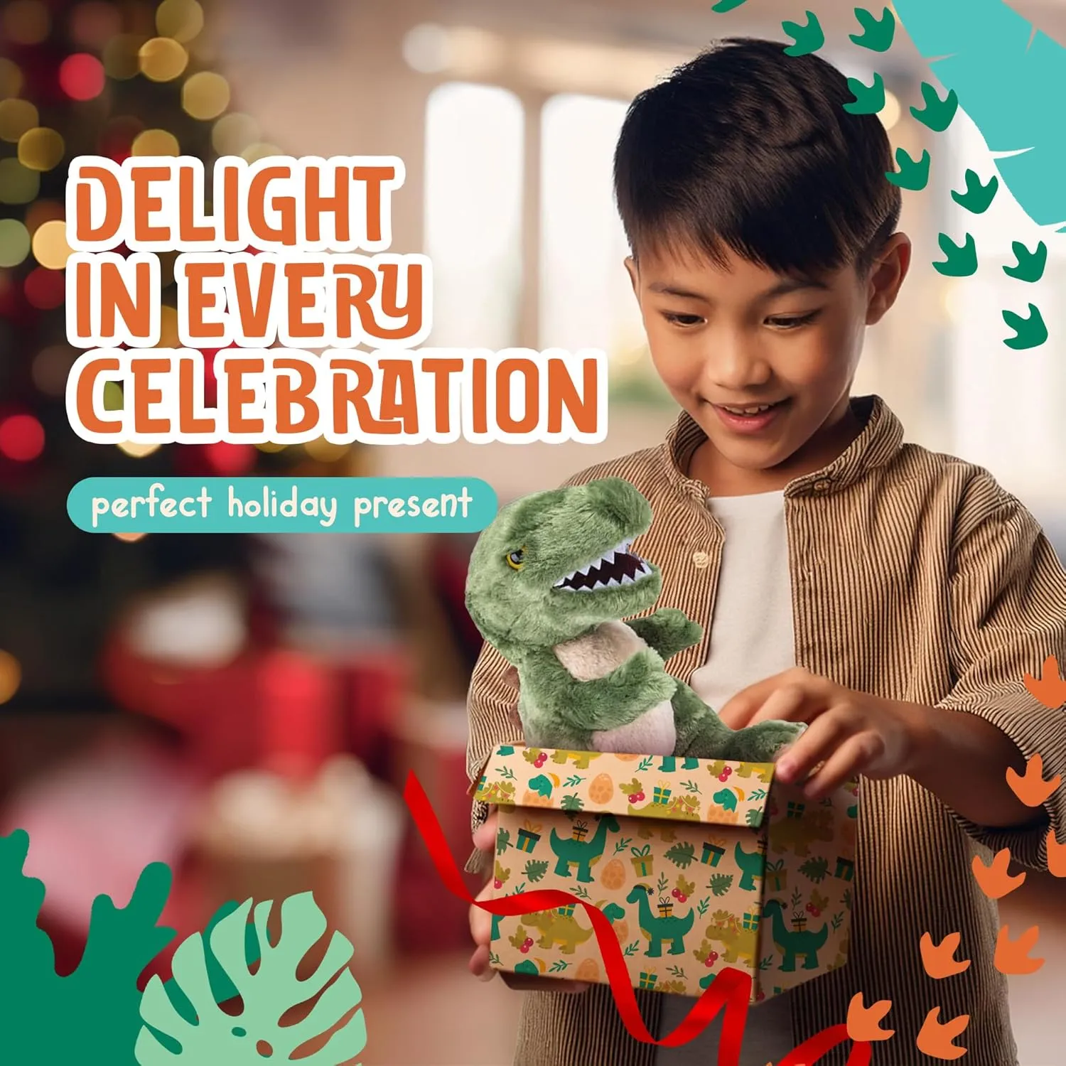 Forest & Twelfth 13” T-Rex Dinosaur Stuffed Animal Plush Toys, Cute, Ultra Cuddly, Huggable Soft Dino Toy, Nursery Decor, Baby Shower Decorations, Birthday Gift for Boys and Girls (13" T-Rex)