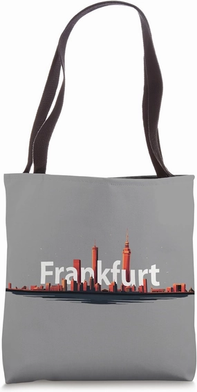 Frankfurt Skyline Minimalist Travel Souvenir City Germany Tote Bag
