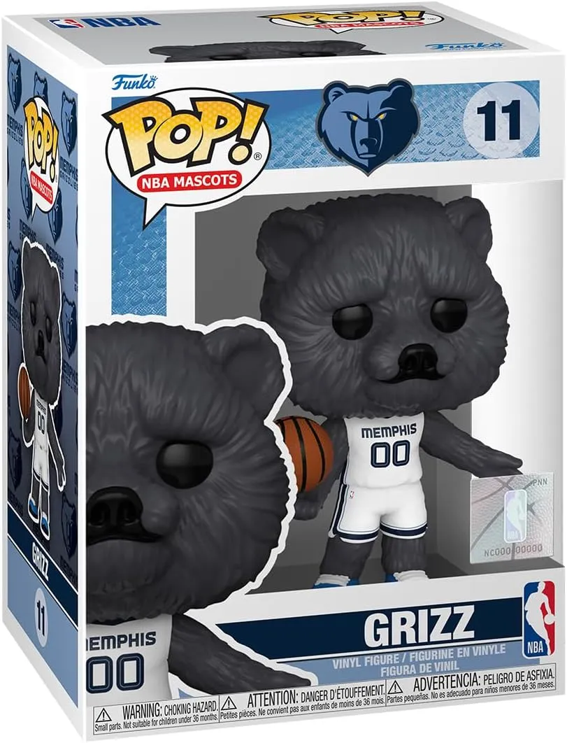 Funko POP! NBA: Mascots - Memphis - Grizz - Collectable Vinyl Figure - Gift Idea - Official Merchandise - for Kids & Adults - Sports Fans - Model Figure for Collectors and Display