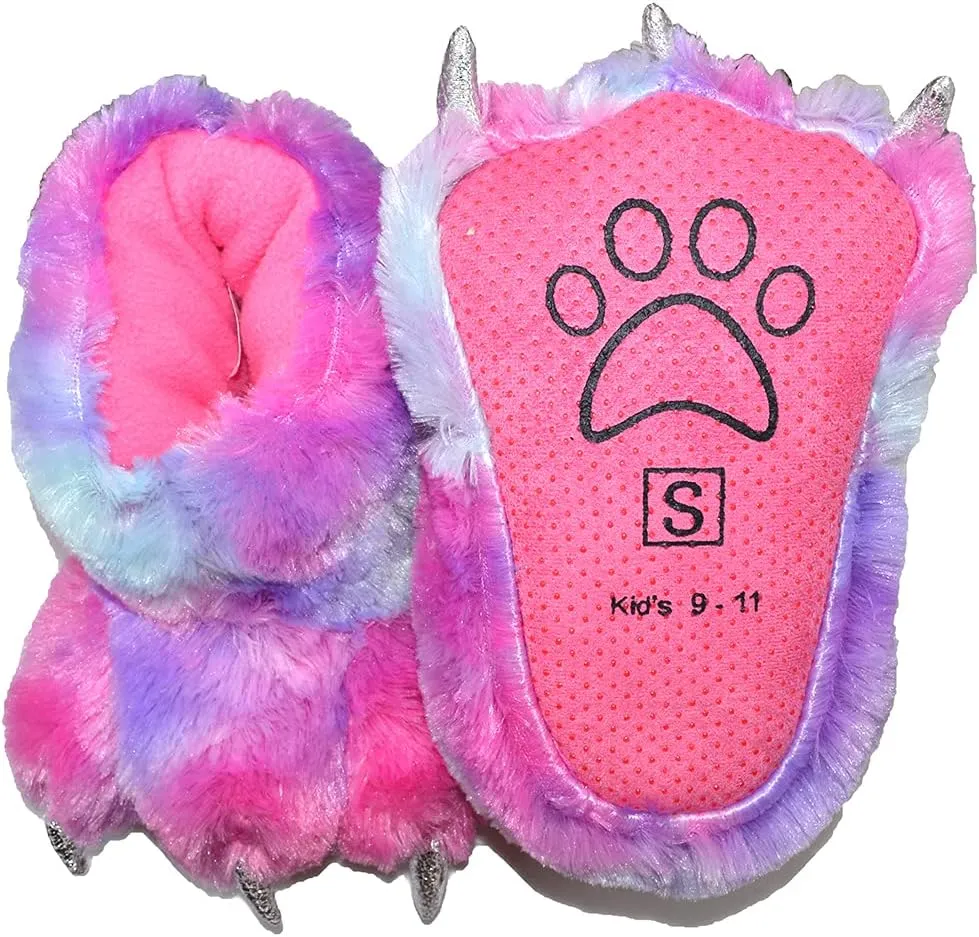 Funny Bear Paw Slippers Adult Monster Dino slippers for toddler Boys dinosaur slippers