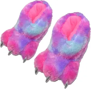 Funny Bear Paw Slippers Adult Monster Dino slippers for toddler Boys dinosaur slippers