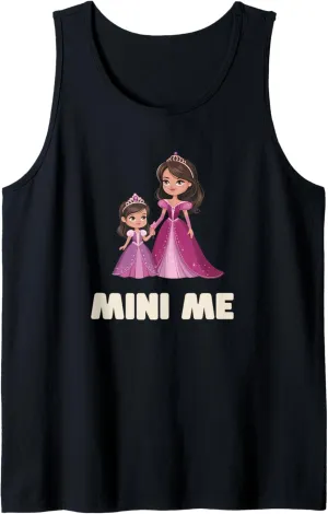 Funny MINI ME FOREVER Princess Queen Mom & Daughter Family Tank Top