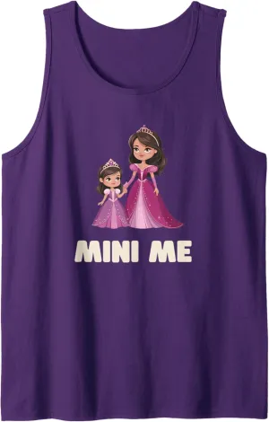 Funny MINI ME FOREVER Princess Queen Mom & Daughter Family Tank Top