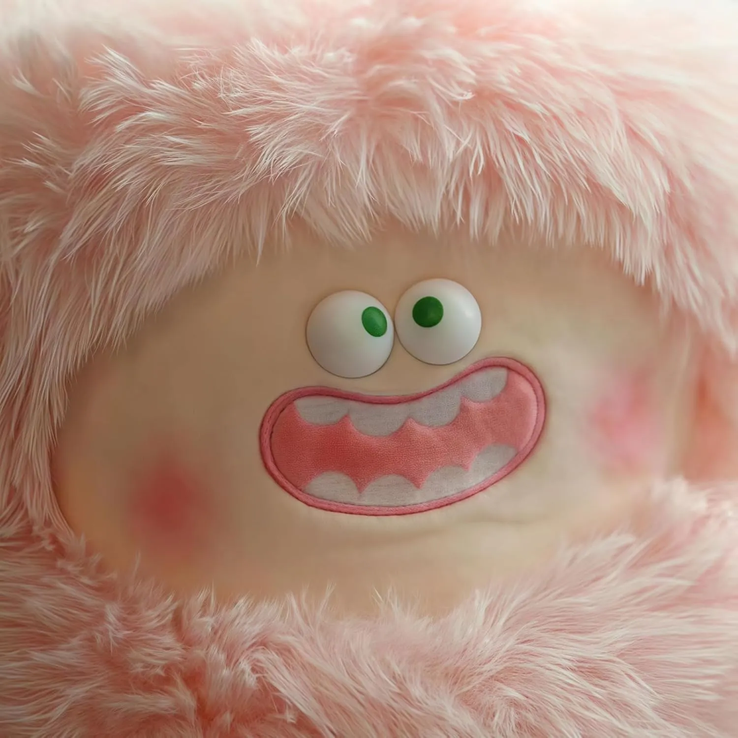 Funny Ugly Monster Stuffed Plush Toy， Lovely Plush Doll Gift for Girlfriend Kids Girls Car Decoration, Valentine's Day (Pink 17.7IN)