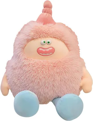 Funny Ugly Monster Stuffed Plush Toy， Lovely Plush Doll Gift for Girlfriend Kids Girls Car Decoration, Valentine's Day (Pink 17.7IN)