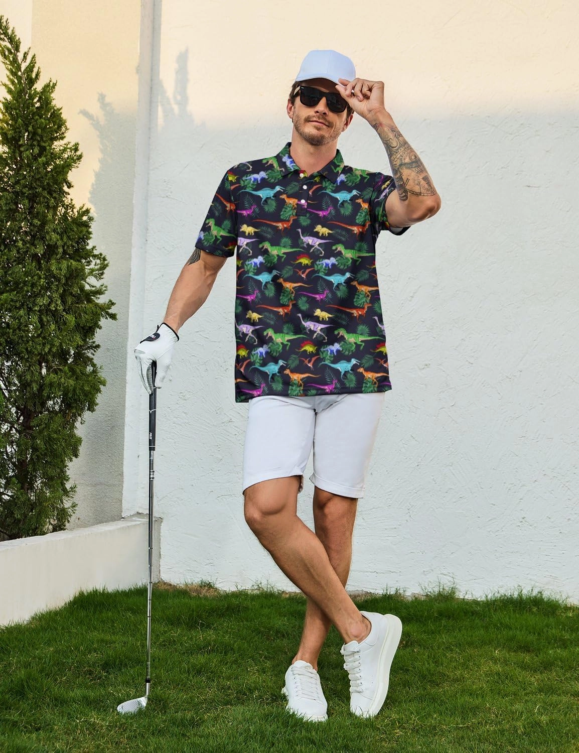 Funny Polo Shirt for Men Golf Shirts Short Sleeve Golf Polos Shirts Summer Shirt Golf Gifts