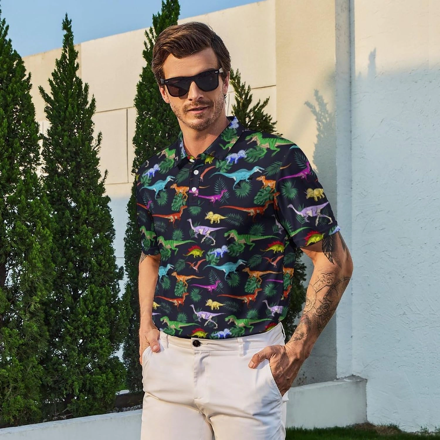 Funny Polo Shirt for Men Golf Shirts Short Sleeve Golf Polos Shirts Summer Shirt Golf Gifts