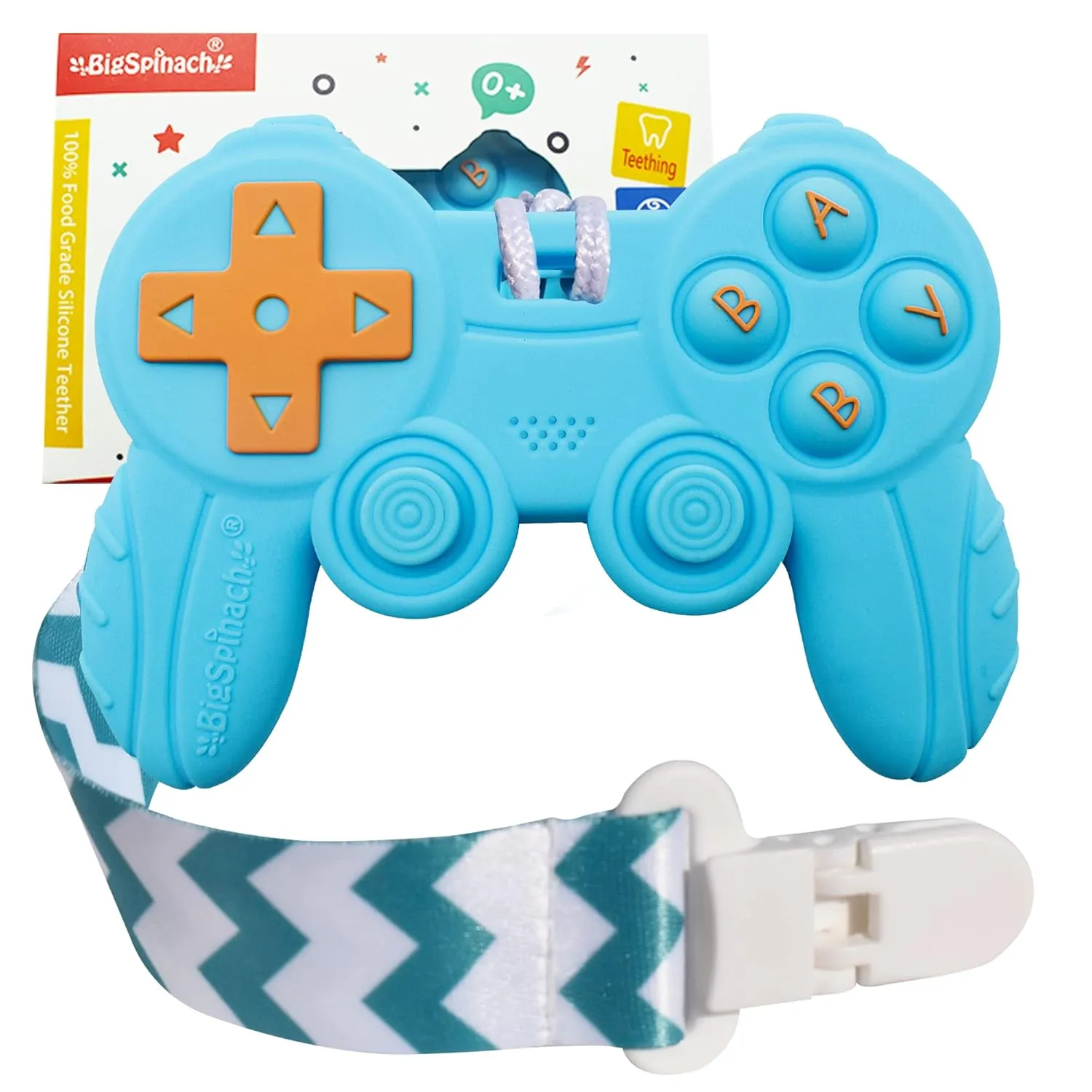 Game Controller Teether for Gamer Parents - Blue
