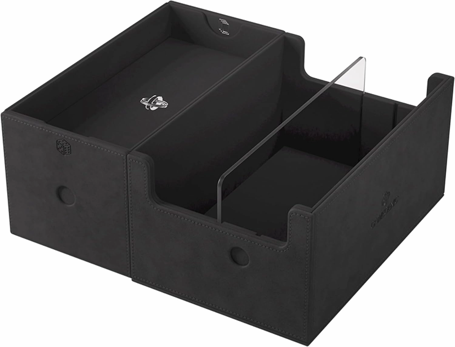 Gamegenic Game's Lair 600  Convertible Deck Box - Double-Sleeved Card Storage, Holds up to 600 Cards, Premium Card Game Protector, Nexofyber Surface, Black Color, Made