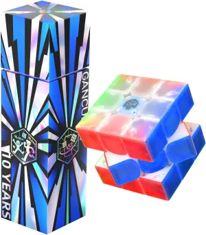 GAN 12 ui Maglev, Smart Speed Cube 3x3 with GAN PowerPod, Intelligent Magnetic Speedcube via Bluetooth Connected for Online Games/AI Training Puzzle Toys for Kids and Adults, 10 Years Edition