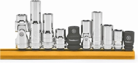 GEARWRENCH 10 Pc. 1/4" & 3/8" Drive 6 Pt. Single Size Socket Set, 10mm - 80319