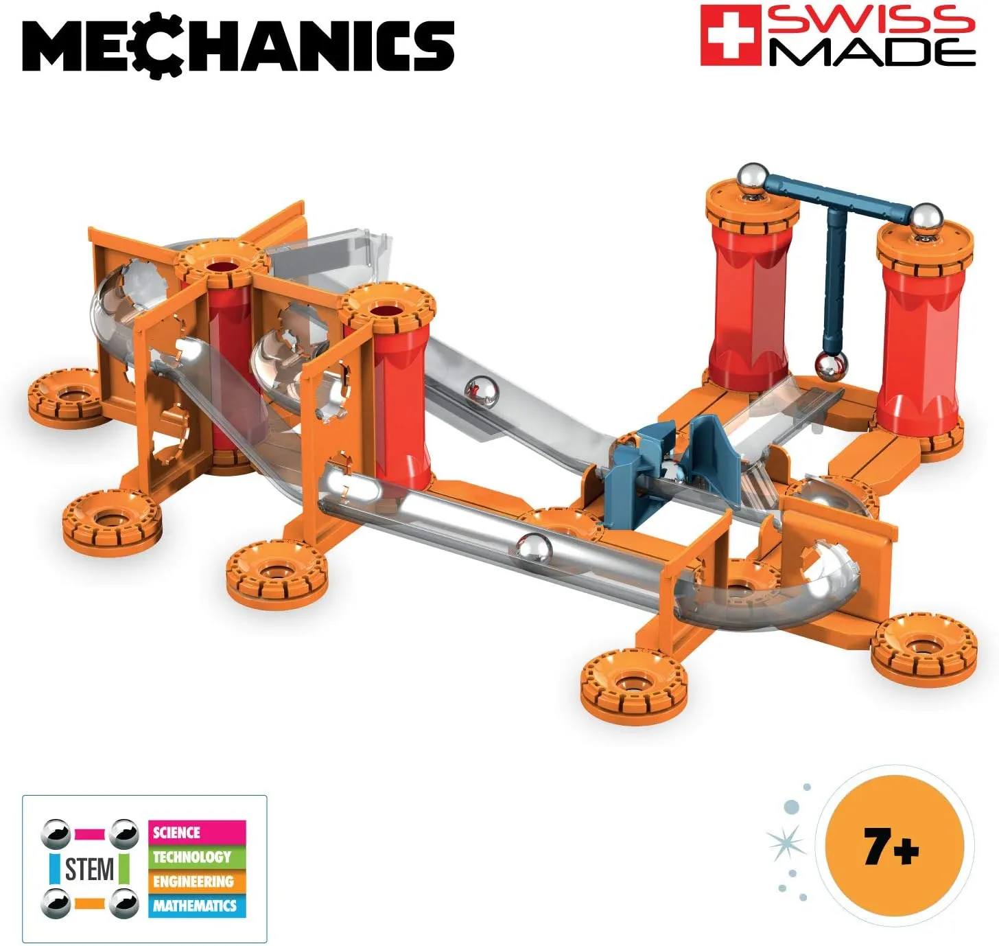 Geomag Magnetic Toys | Mechanics Gravity Track | Kids STEM Marble Run Building Toy | Magnetic Motion | Educational Game | Swiss-Made | Age 7  115 Piece