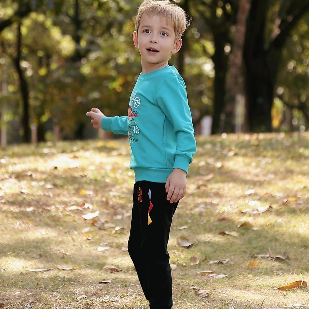GFQLONG Toddler Baby Boy Fall Winter Sweatshirt Outfit Clothes Long Sleeve Pullover Tops Joggers Pants Set