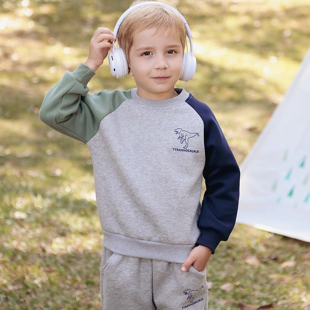 GFQLONG Toddler Baby Boy Fall Winter Sweatshirt Outfit Clothes Long Sleeve Pullover Tops Joggers Pants Set