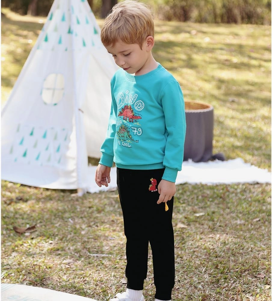 GFQLONG Toddler Baby Boy Fall Winter Sweatshirt Outfit Clothes Long Sleeve Pullover Tops Joggers Pants Set