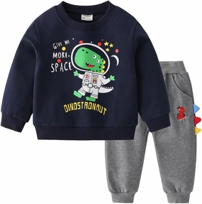 GFQLONG Toddler Baby Boy Fall Winter Sweatshirt Outfit Clothes Long Sleeve Pullover Tops Joggers Pants Set