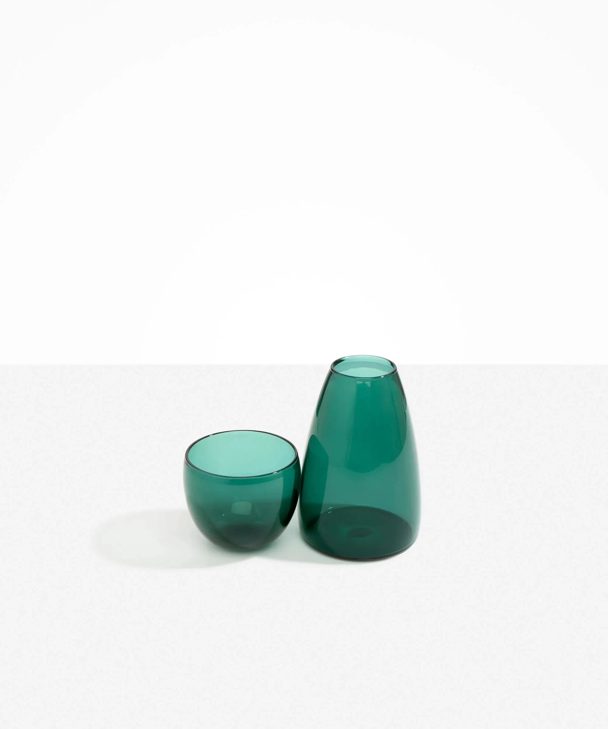 Glass Pebble Carafe   Glass | Teal