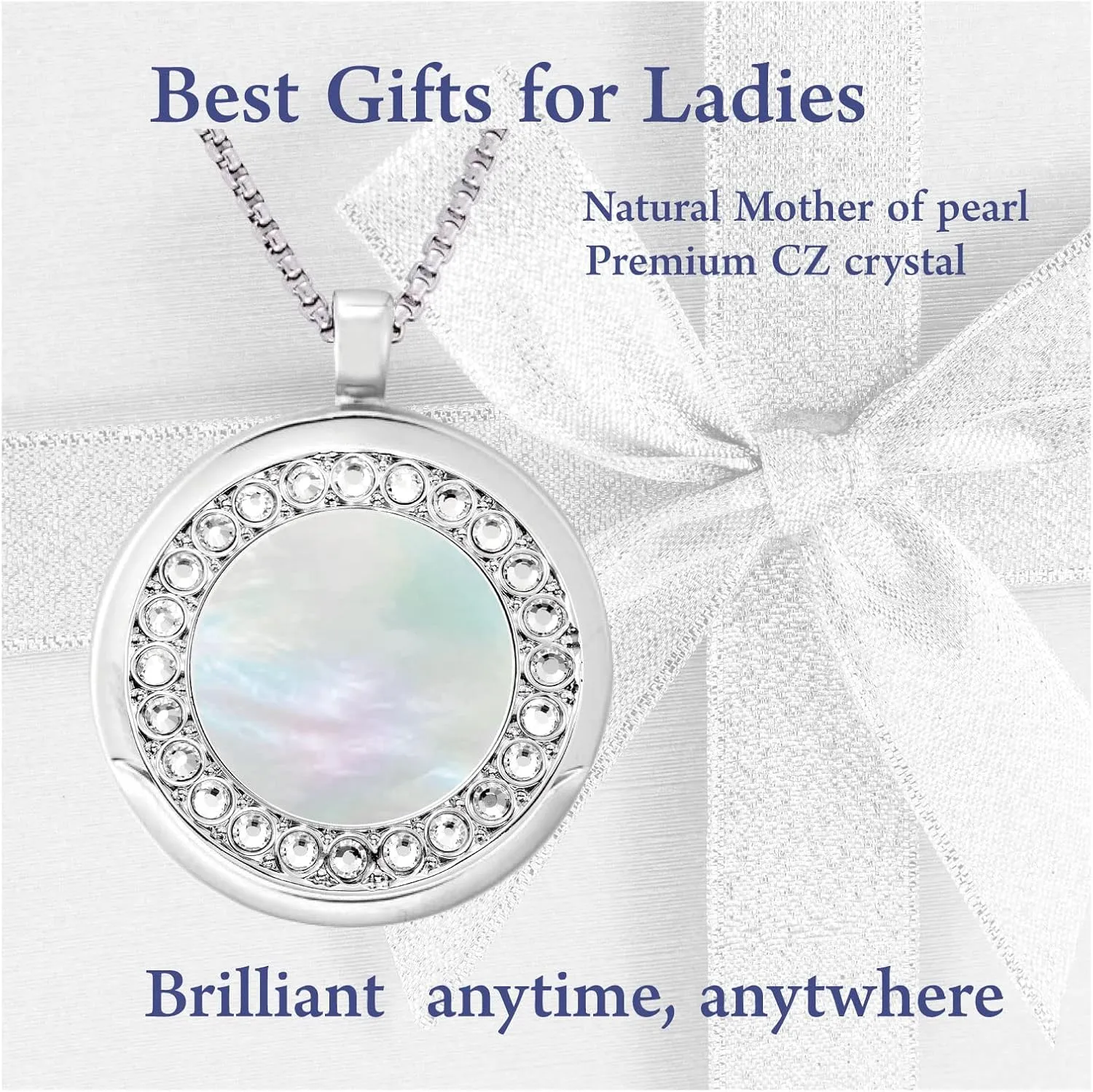 Golf Ball Marker Necklace, Pearl Crystal Ball Marker, Golf Accessories, Golf Gifts, Golf Ball Markers for Women