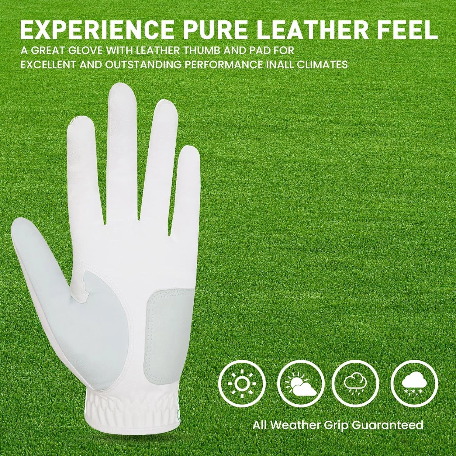 Golf Gloves Men Right Handed Golfer Left Hand Leather Stylish Value 2 Pack, with 2 USA Flag Ball Marker, Breathable All Weather Cool Grip Glove for Mens
