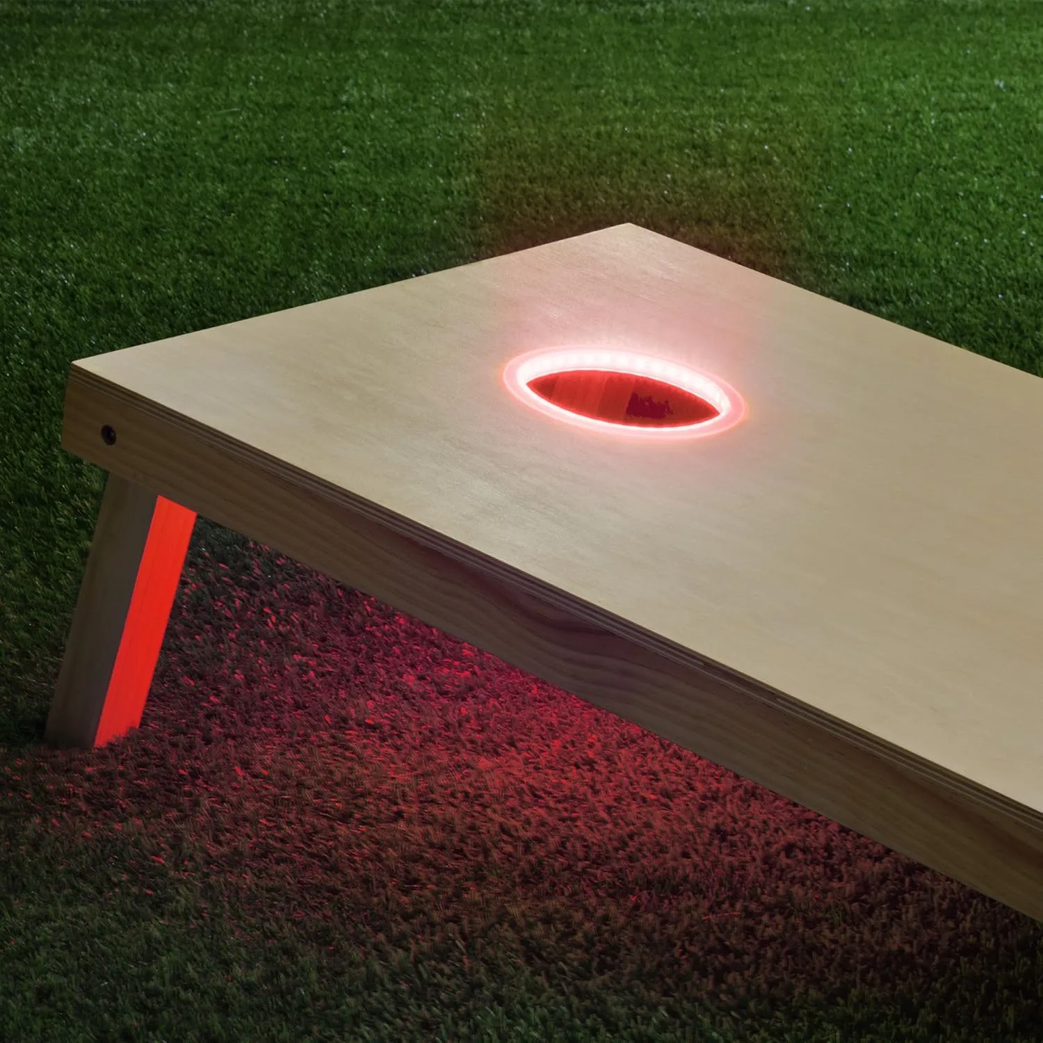 GoSports Cornhole Light Up LED Ring Kit 2pc Set - Red, White or Blue - Compatible with All Cornhole Games